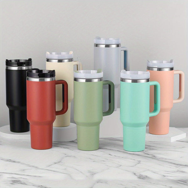 40oz Stainless Steel Tumbler with Lid & Handle(20 Colors) - Greentaya