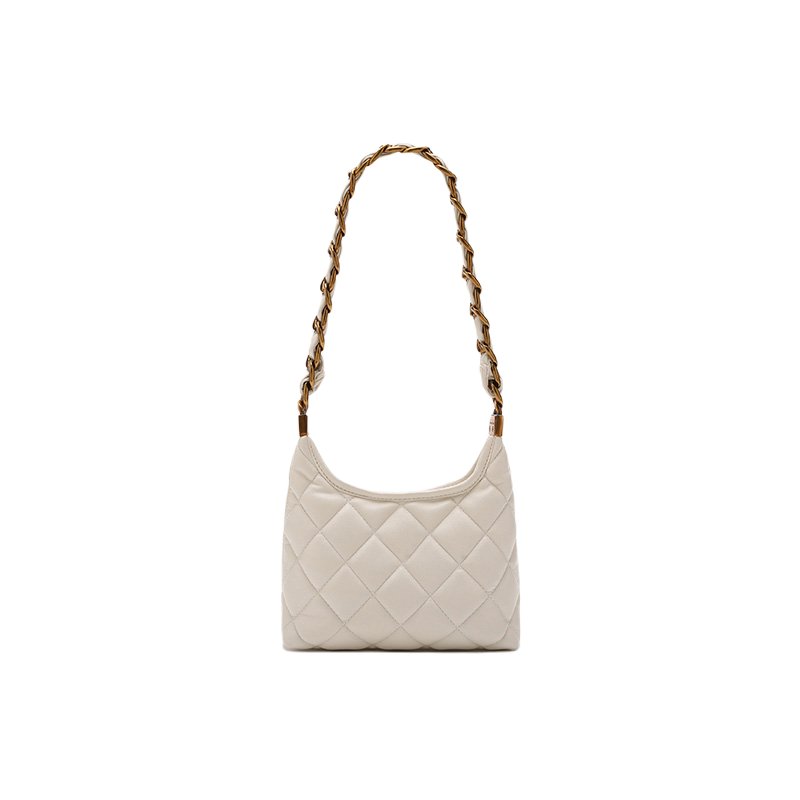 Cloud Puff Leather Diamond Chain Bag - Greentaya