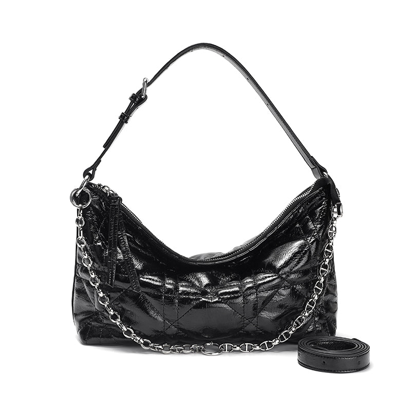 Limited Edition Cool Leather Tarry Night Shoulder Bag - Greentaya