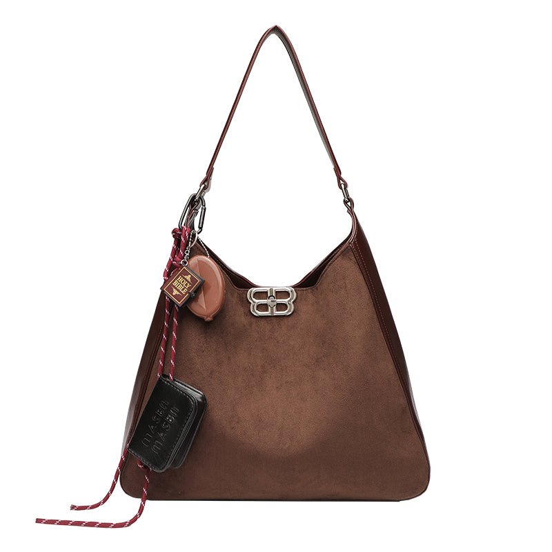 Vintage Leather Fashion Frosted Underarm Bag - Greentaya